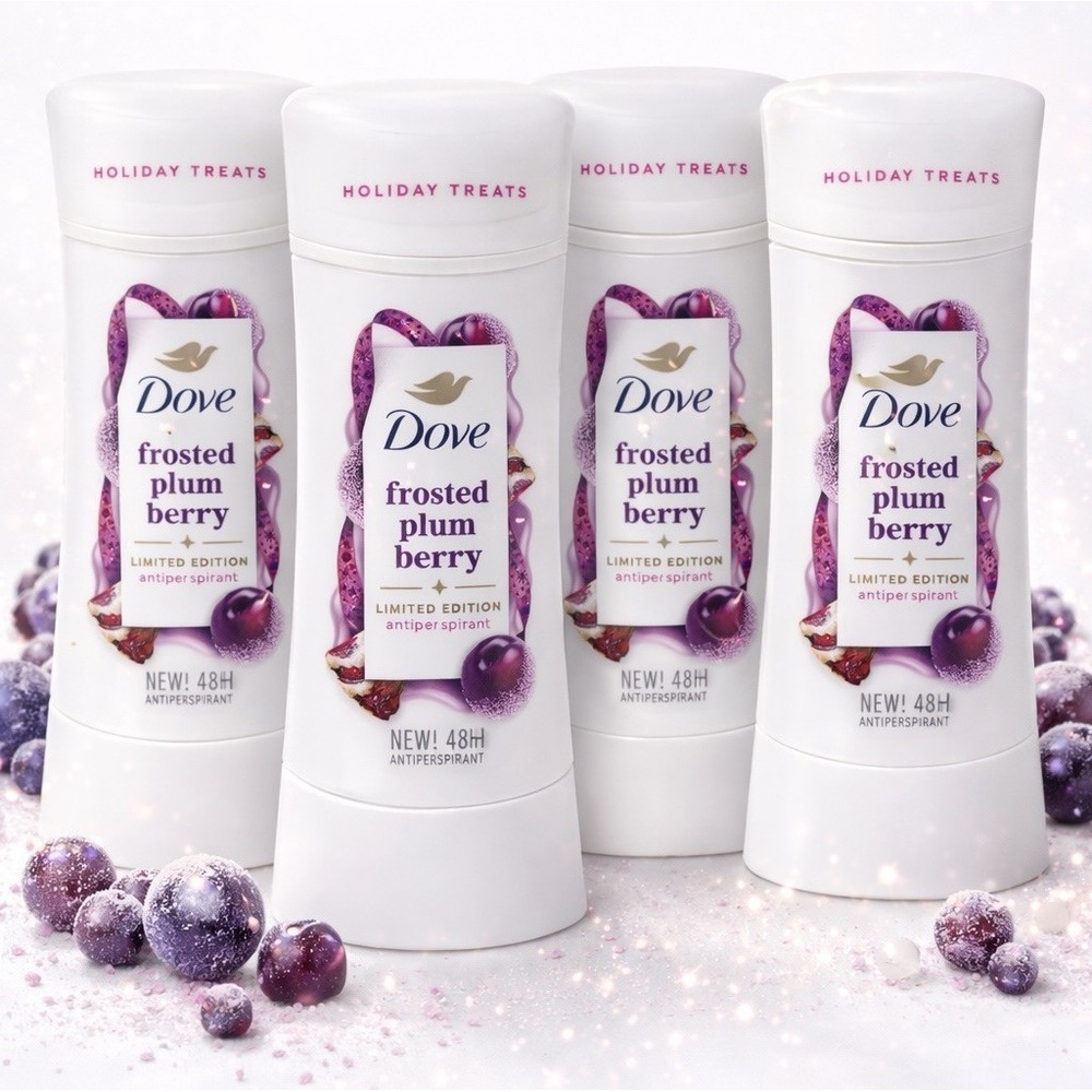4 Dove Women's Antiperspirant‎ Ltd. Ed. Frosted Plum Berry EXP 8/27